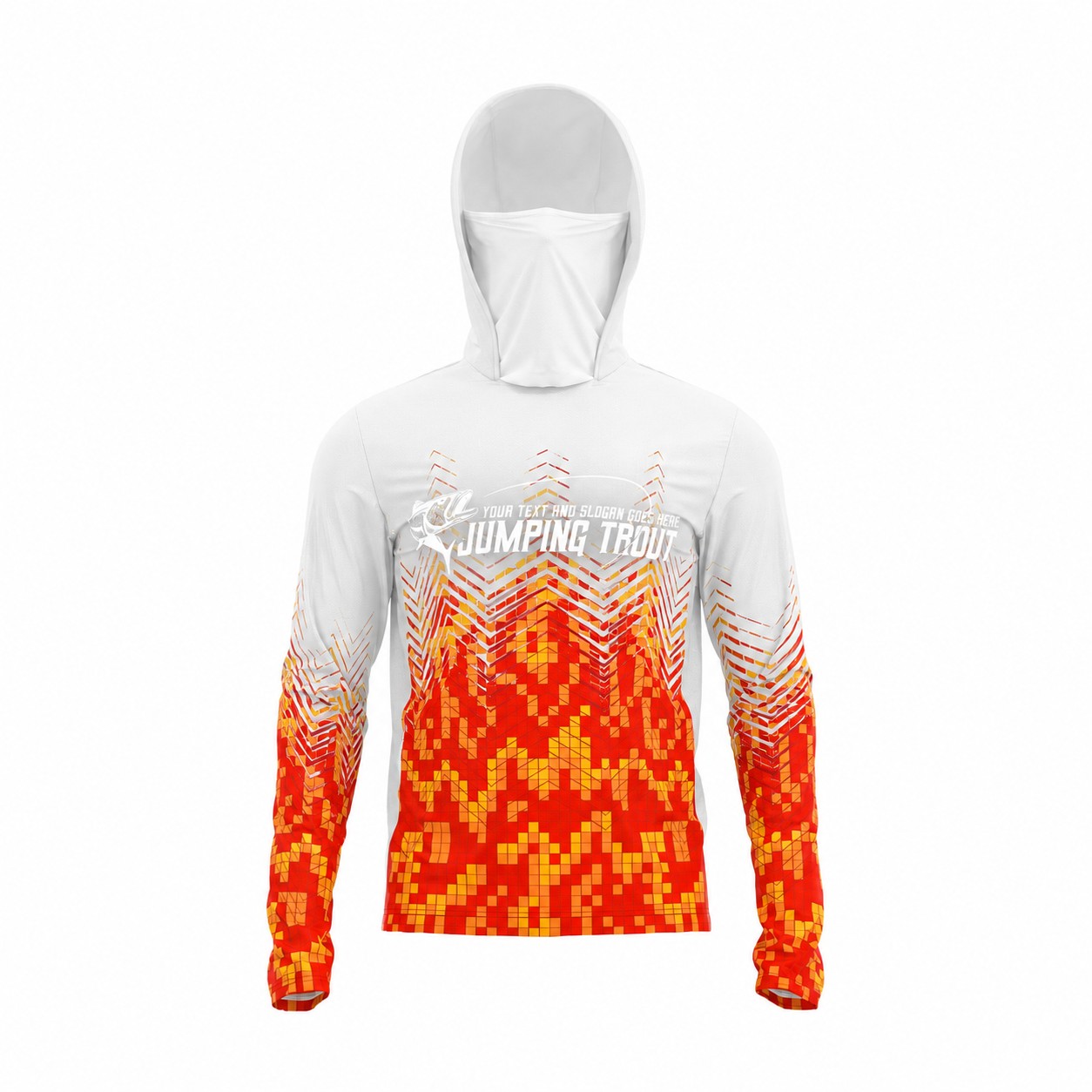 Polyester Spandex UPF Hoodie — White