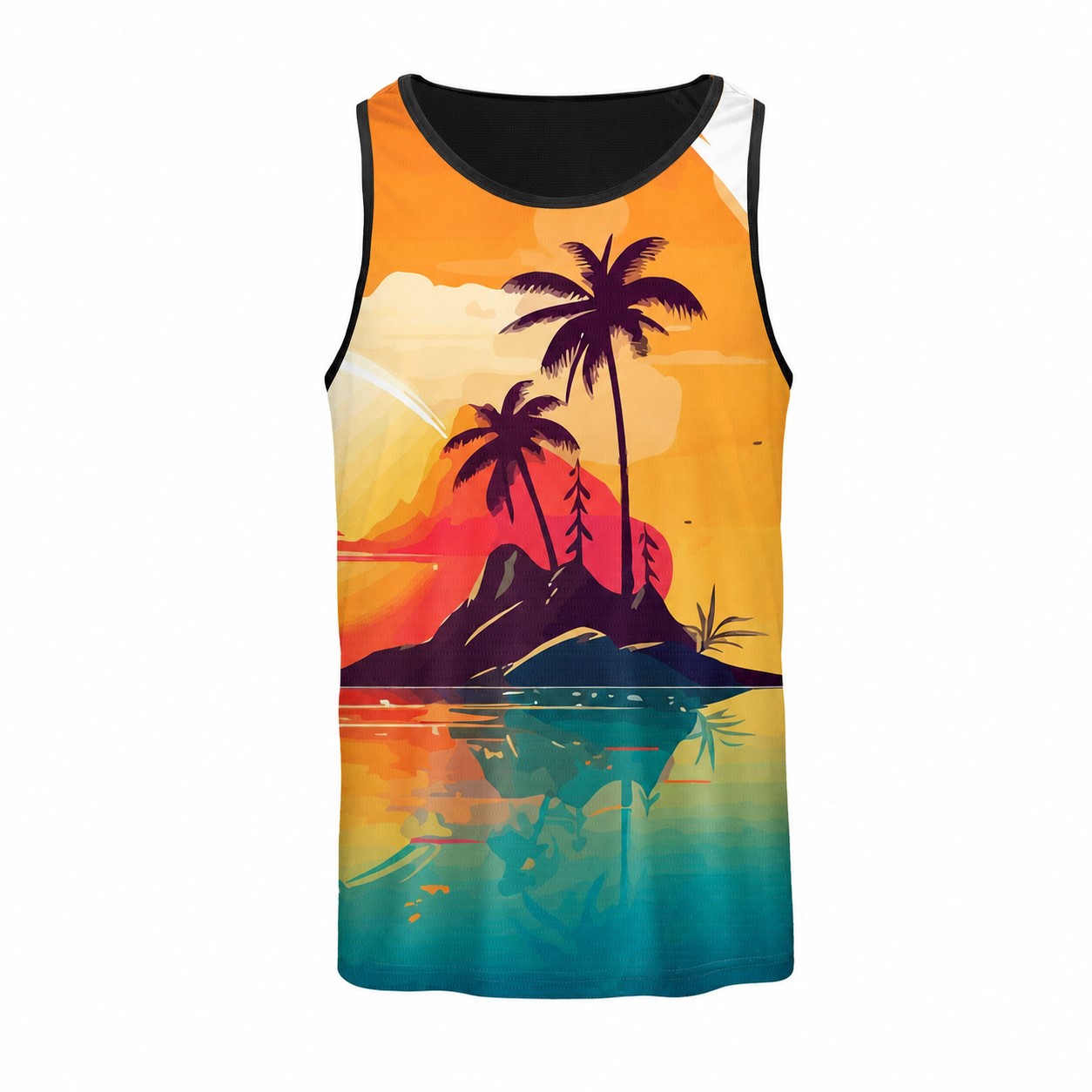 Birdseye Mesh Performance Tank Top — Black