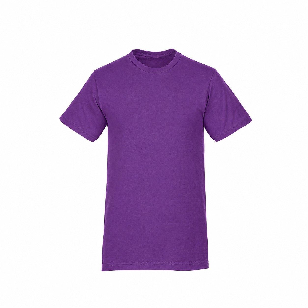 Fine Jersey Cotton Crewneck T Shirt — Purple