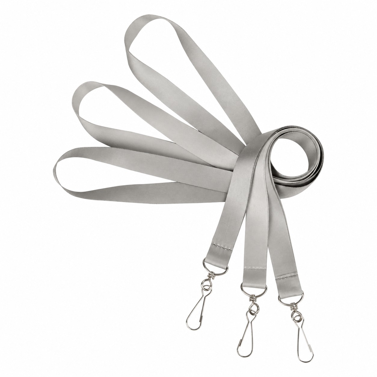 Polyester Lanyard With Clear Badge Holder — Nickel Silver