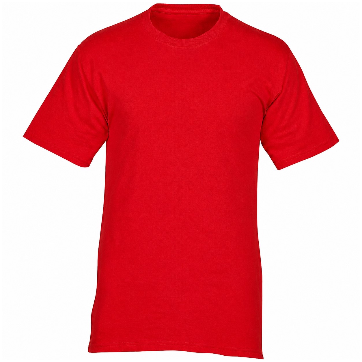 Cotton Short Sleeve Crewneck Shirt — Red