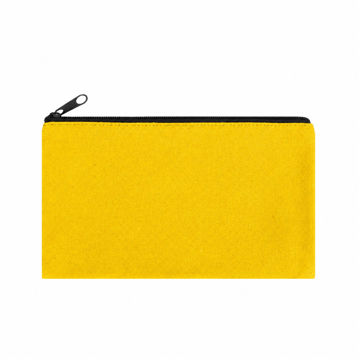 Zippered Storage Canvas Makeup Bag — Yellow