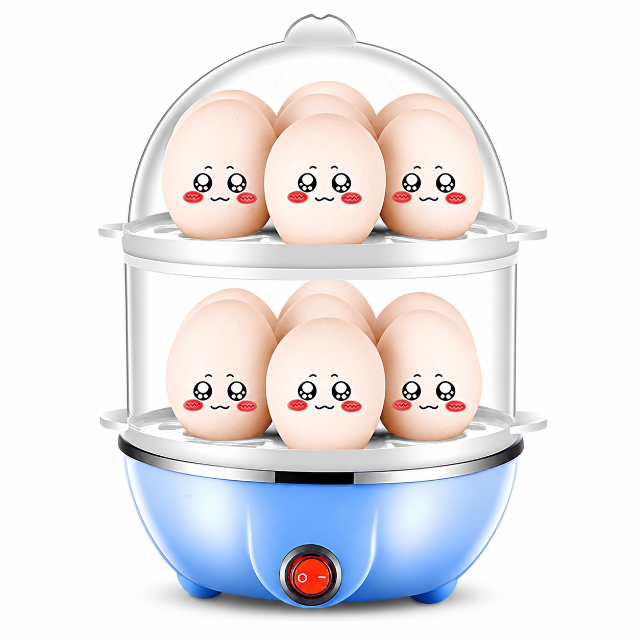 Double Layer Plastic Egg Cooker