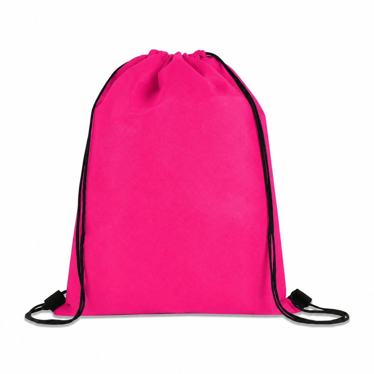 80GSM Non-Woven Drawstring Bag — Fuchsia Pink