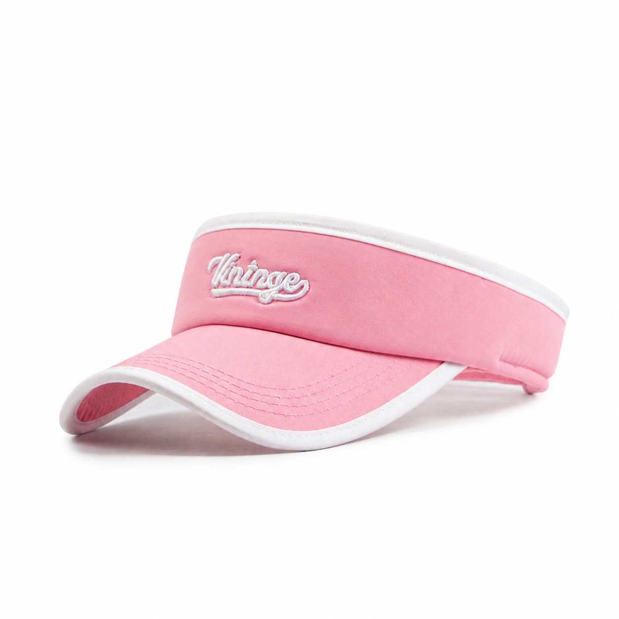 Polyester Curved Bill Visor Hat — Pink