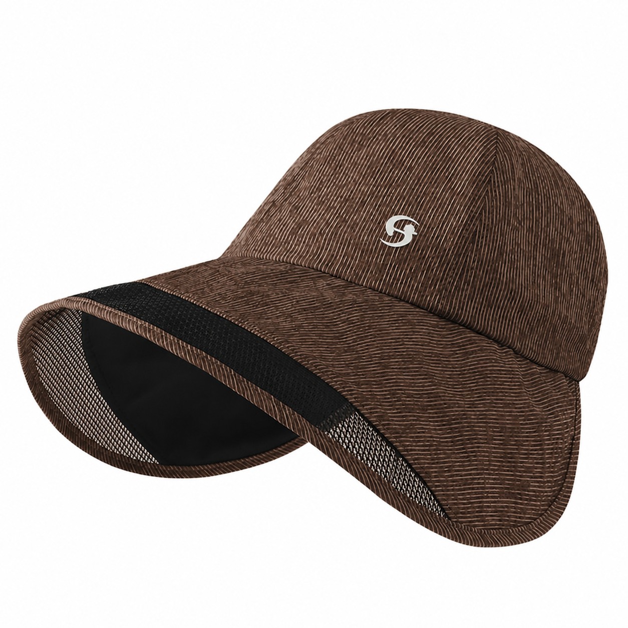 Polyester Foldable Fisherman Shade Hat — Coffee Brown