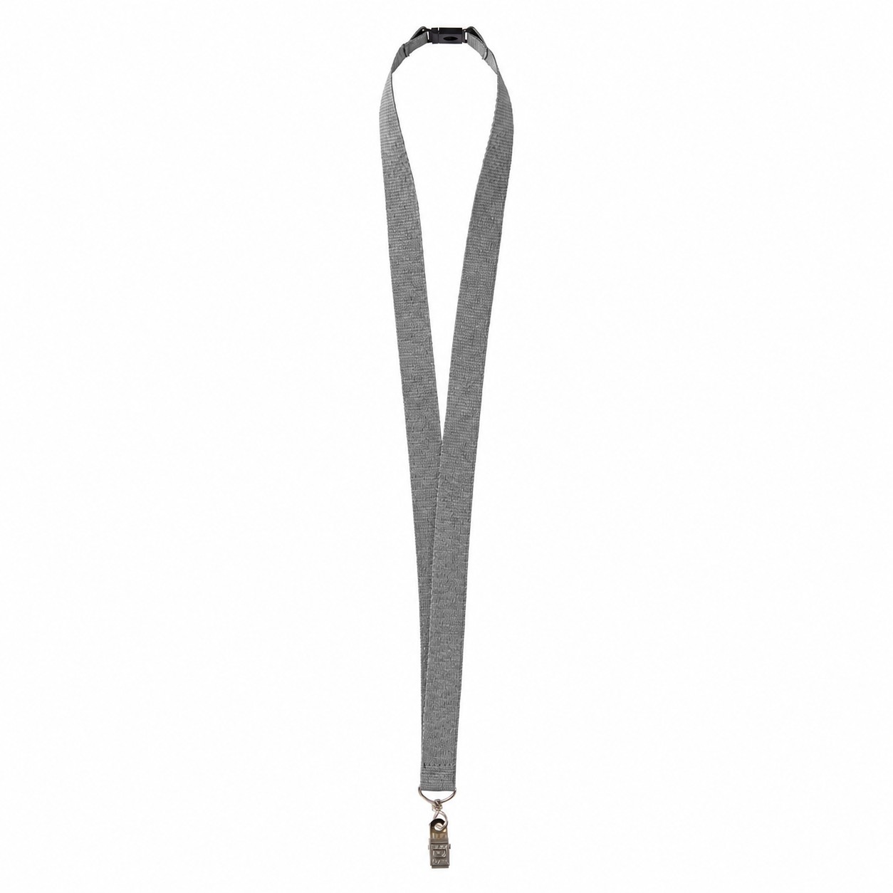 Three Quarter Inch Polyester Breakaway Lanyard — Gray