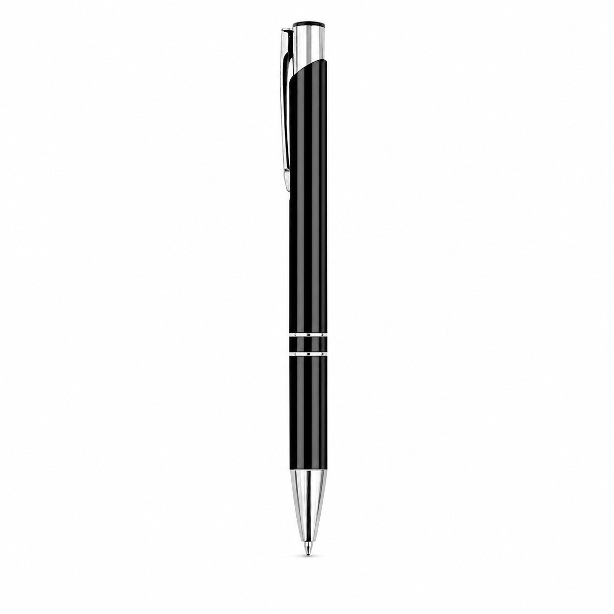 Retractable Metal Ballpoint Pen With Slim Clip — view 2