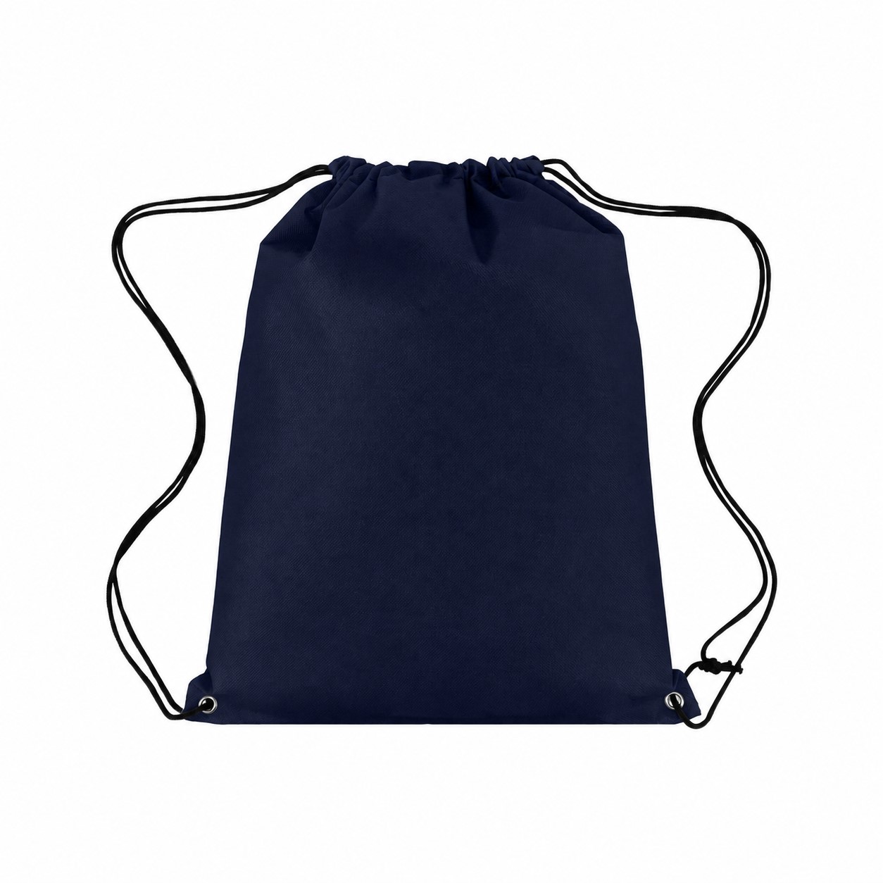 80GSM Non-Woven Metal Grommets Drawstring Bag — Navy Blue