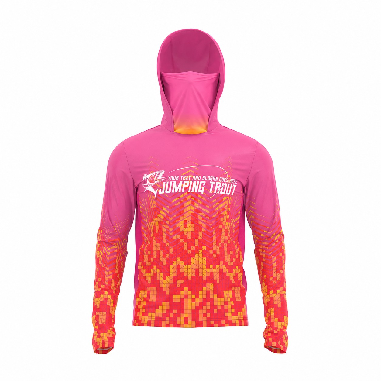 Polyester Spandex UPF Hoodie — Pink