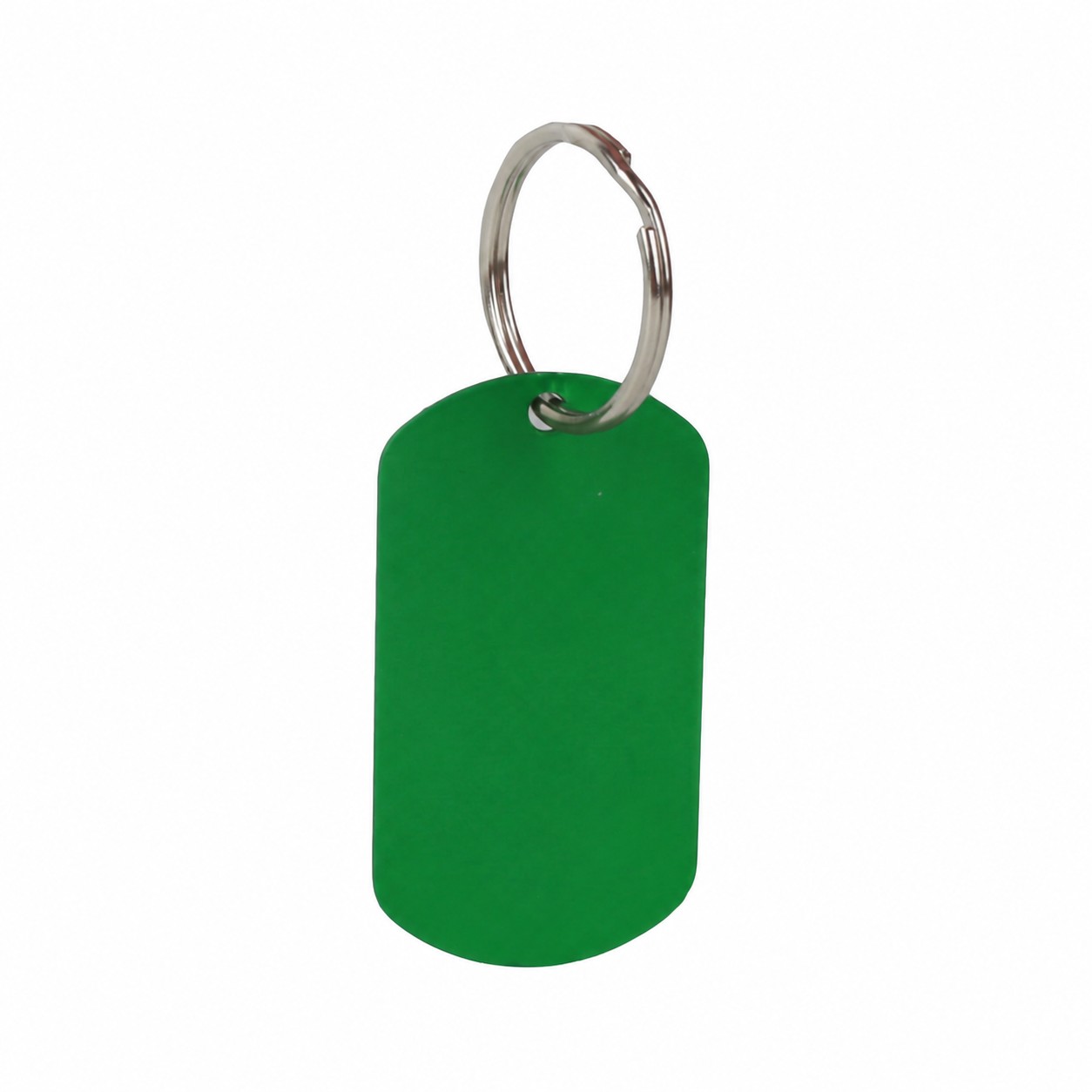 Aluminum Dog Tag Keychain — Green