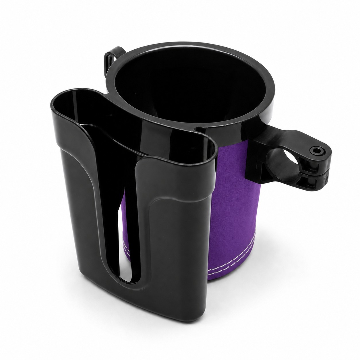 Bike Cup Holder With Phone Compartment — Purple