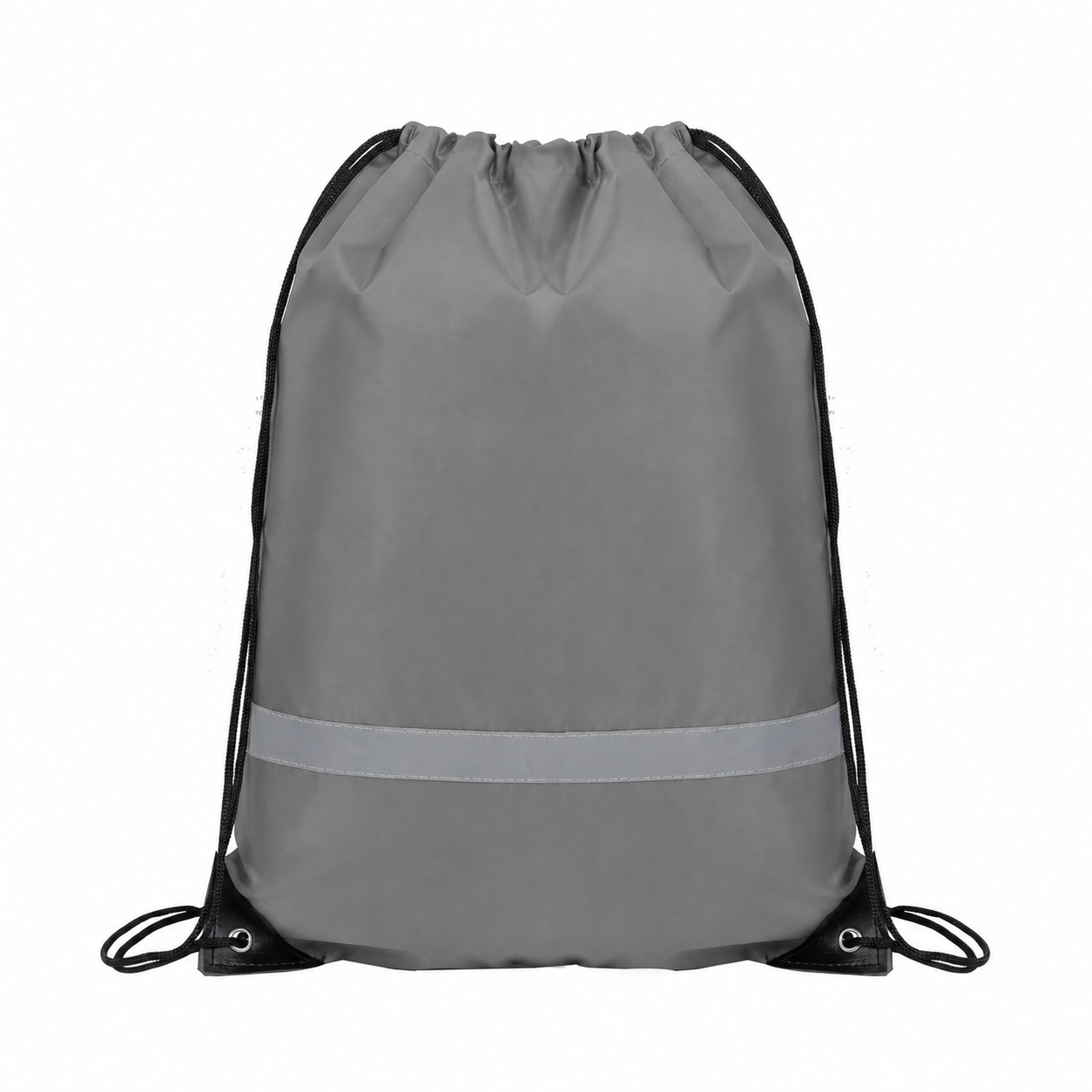 Metal Grommet Safety Drawstring Bag — Gray