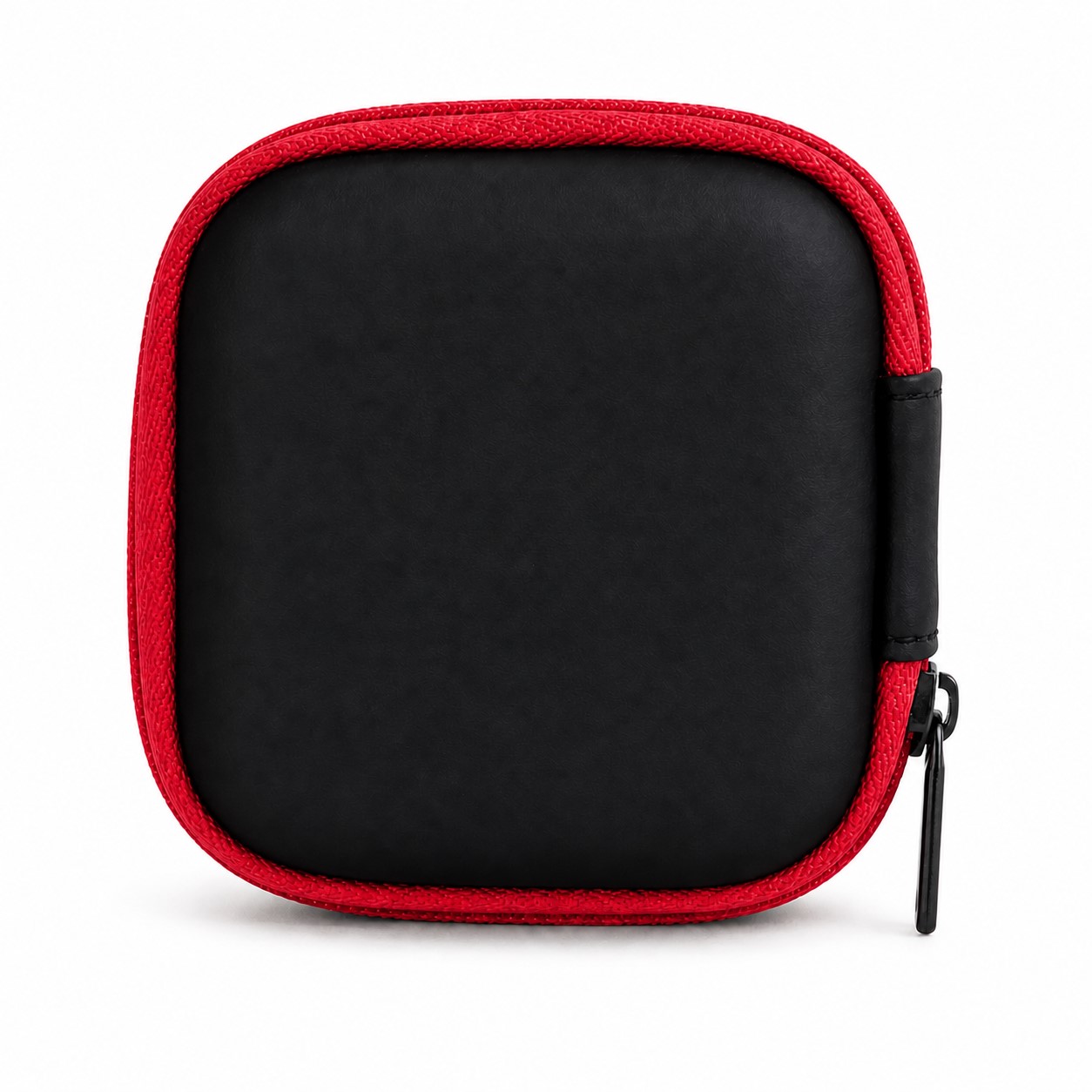 PU Earphone Cable Organizer Case — Red