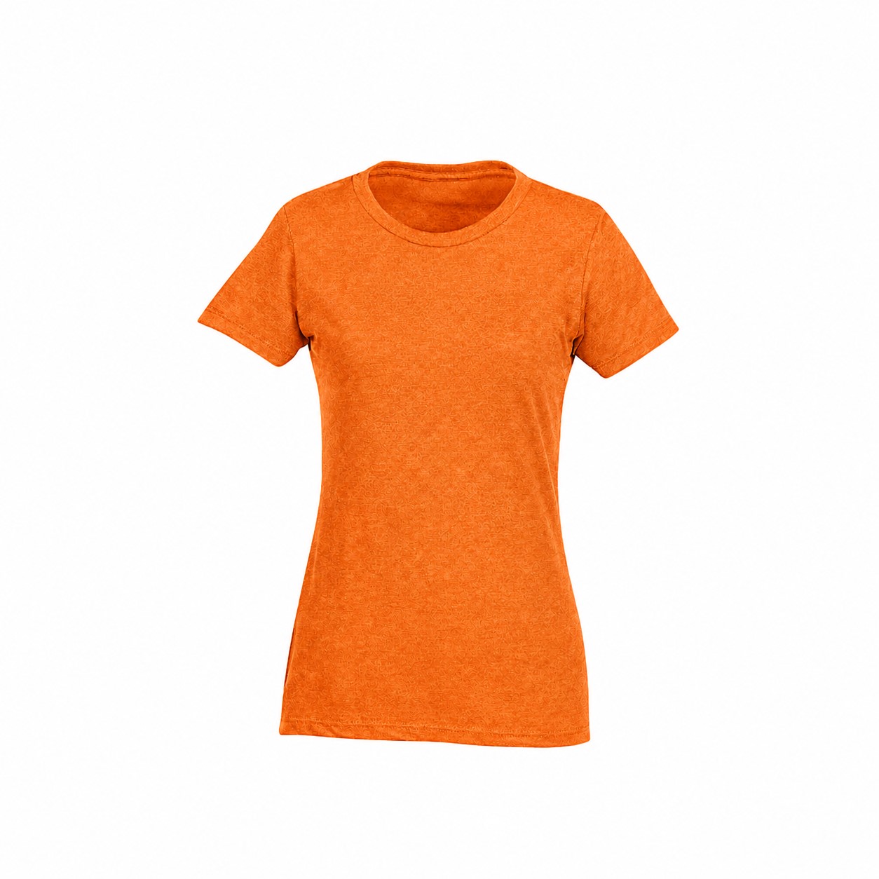Ladies Cotton Polyester Crew Tee — Orange