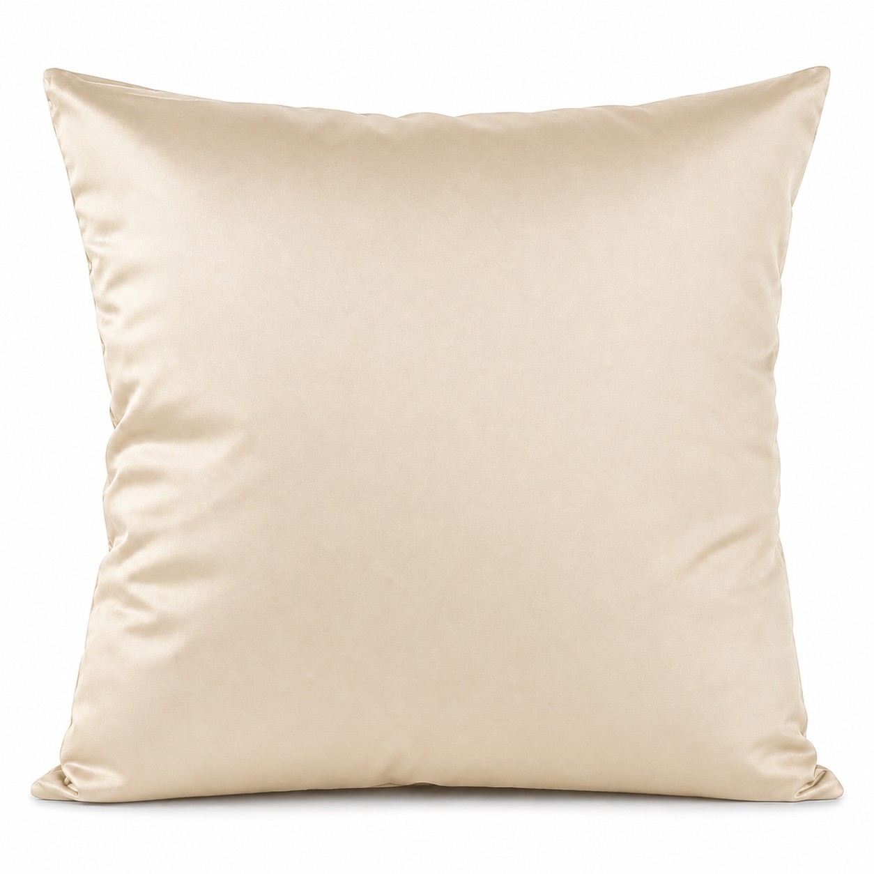 Cotton Square Throw Pillow — Natural Beige