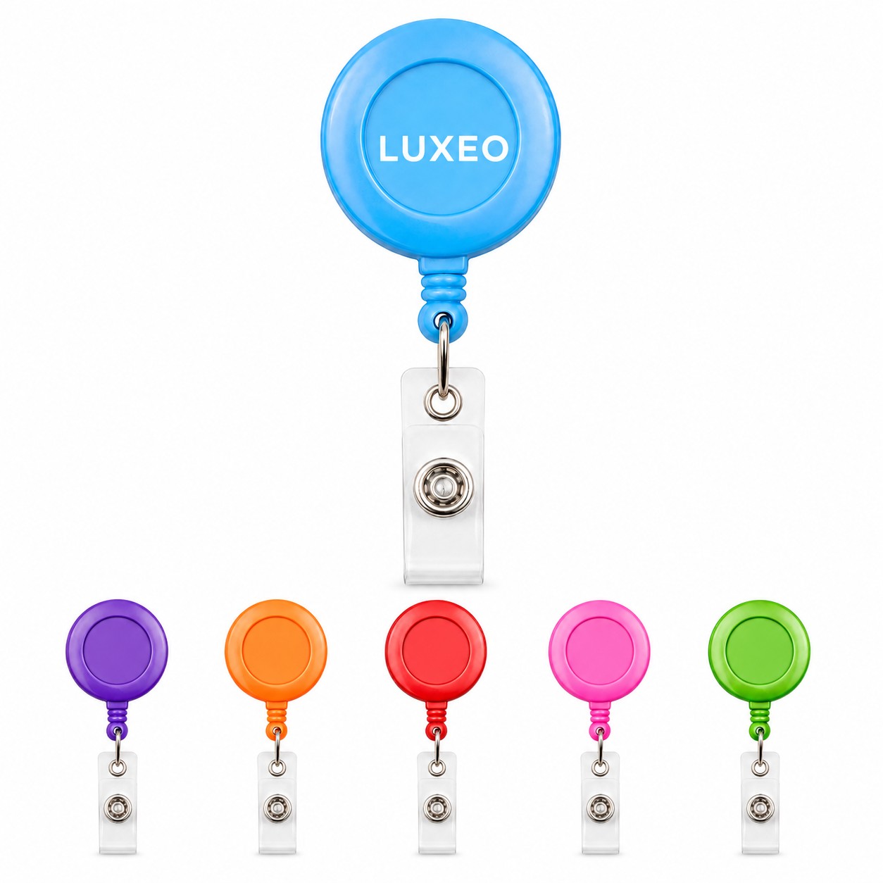 Round Polypropylene Retractable Badge Reel