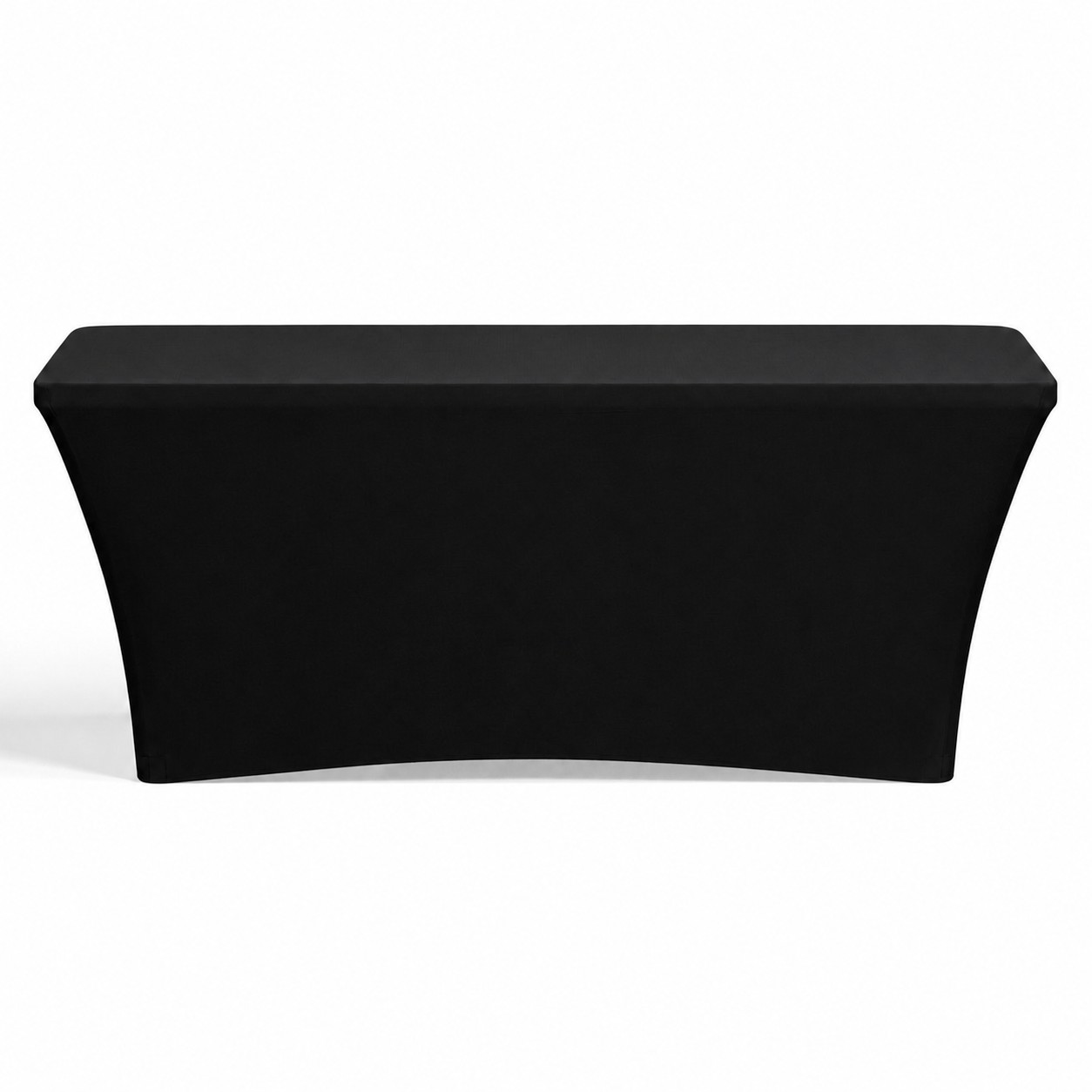 Zippered Six Foot Stretch Table Cover — Black
