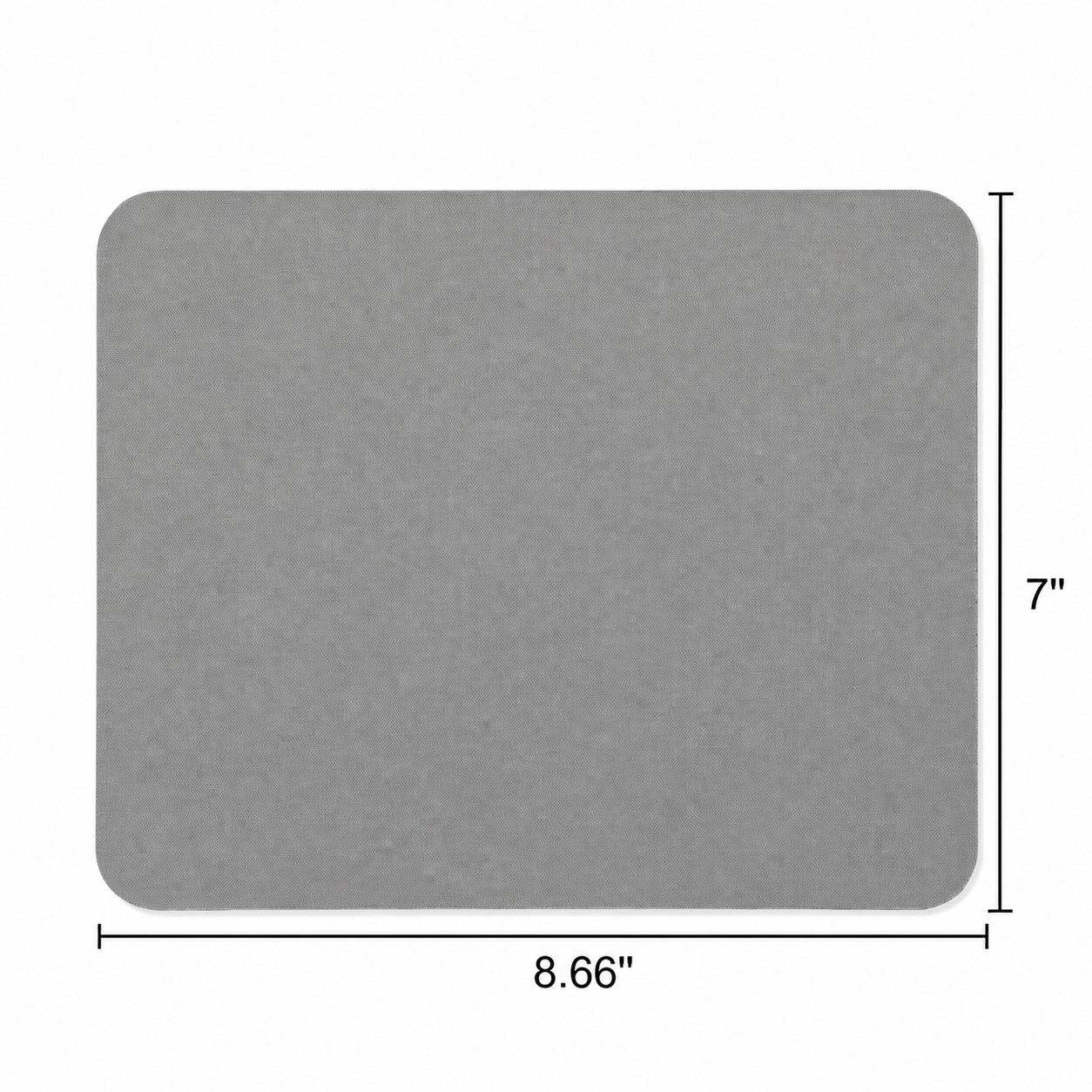 Fabric Mouse Pad With Rubber Foam Base — Pewter Gray