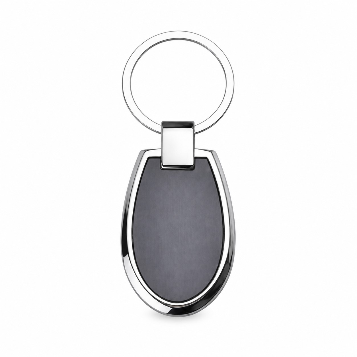 Polished Oval Zinc Alloy Key Fob — view 2