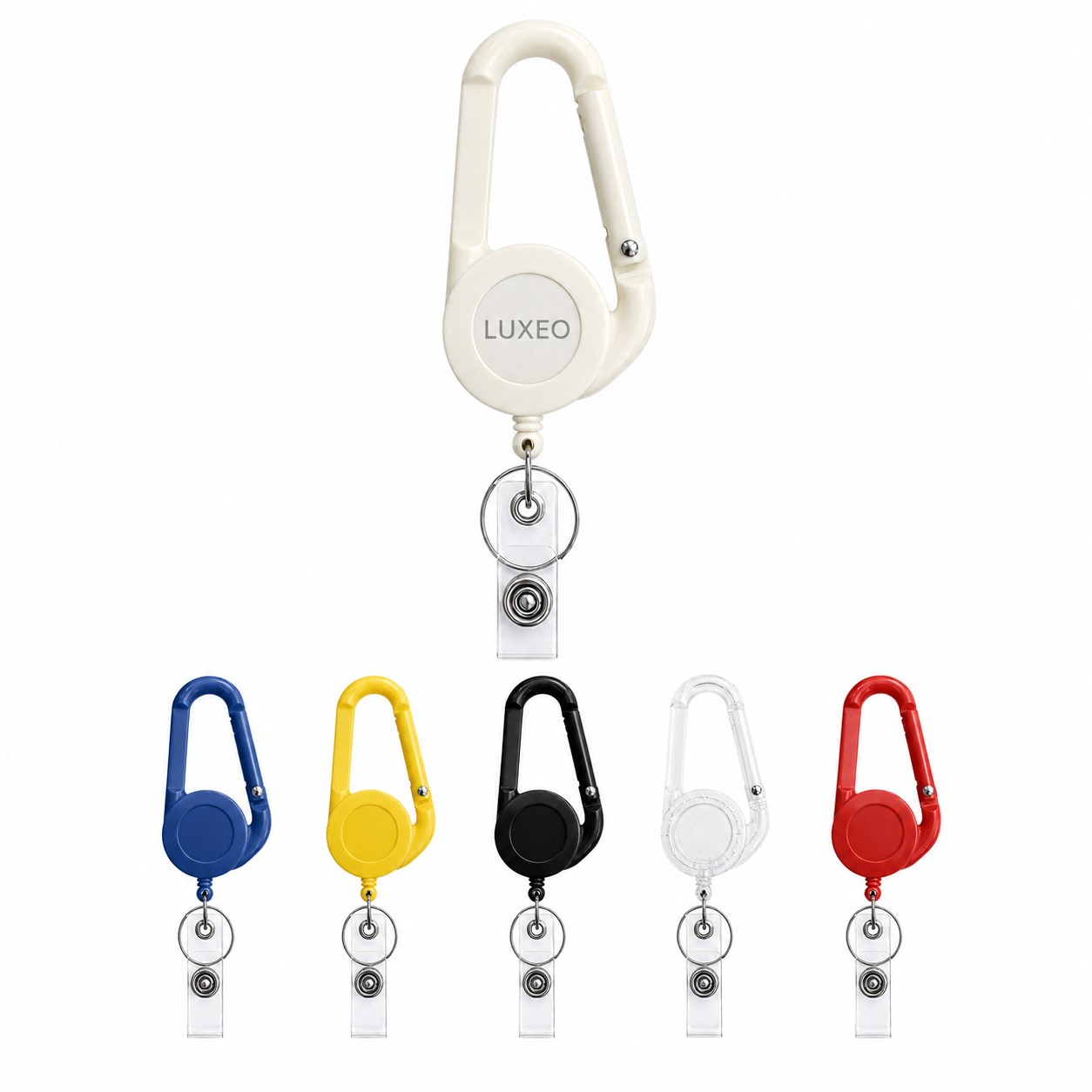 Carabiner Retractable ID Badge Reel