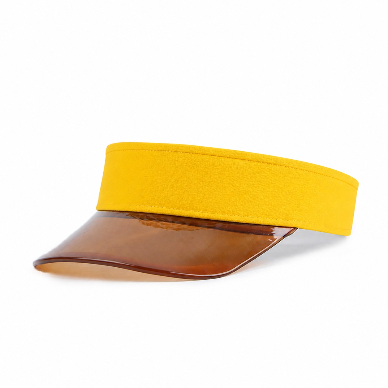 PVC Tinted Beach Visor Hat — Yellow