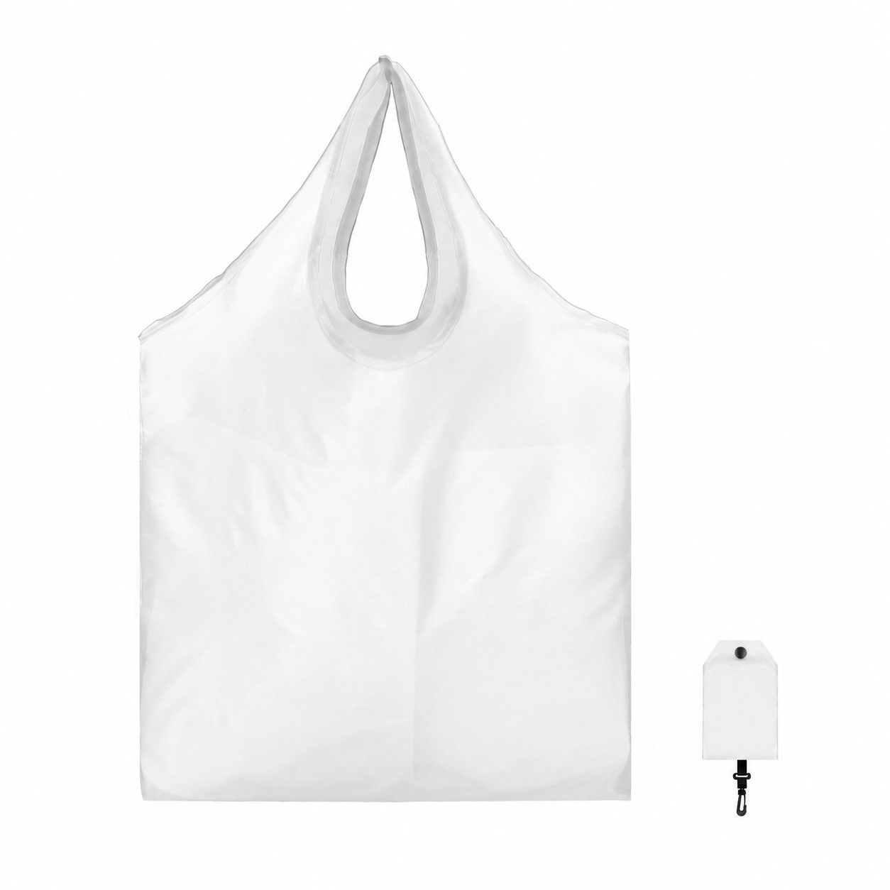 Foldable Shape Tote Bag — White