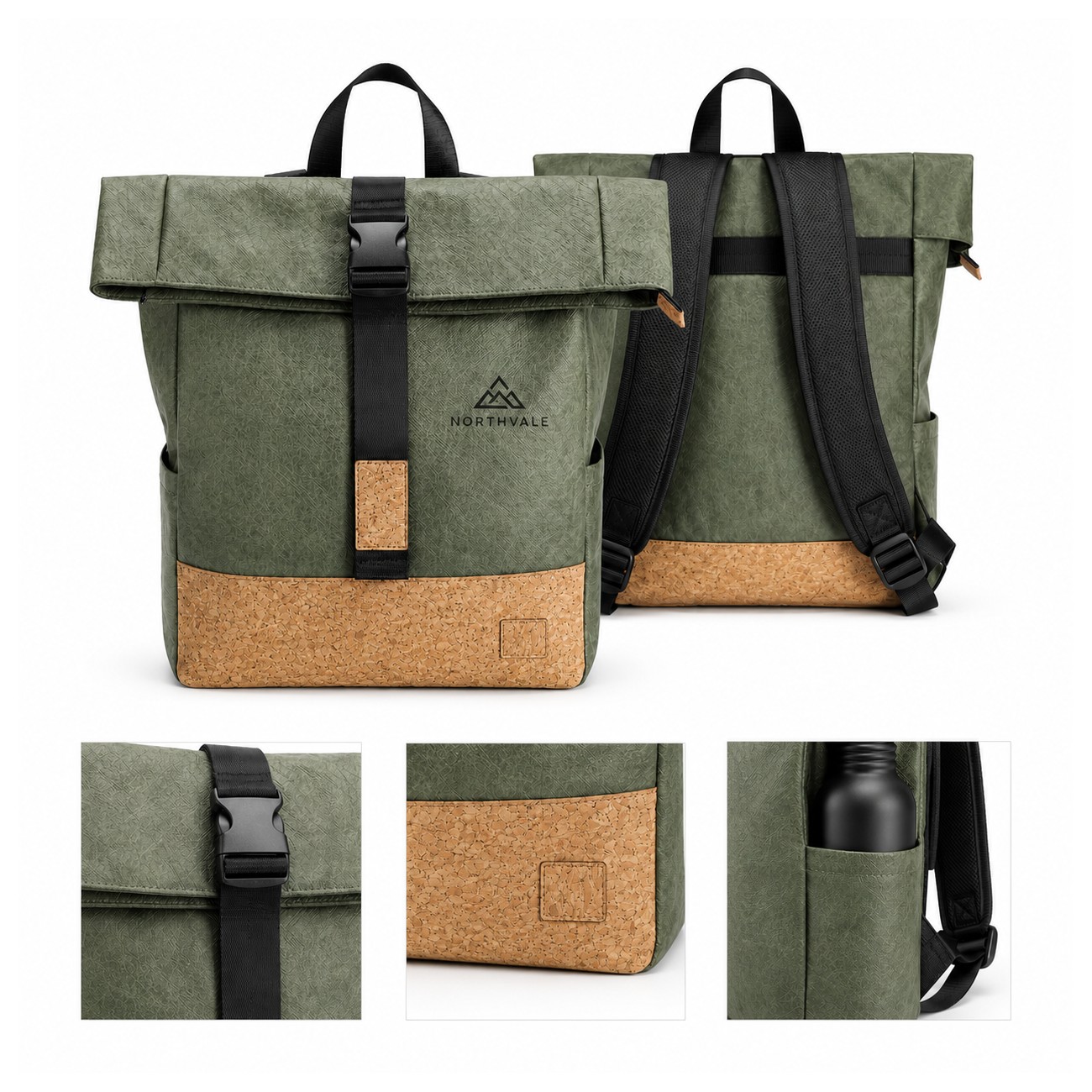 Sustainable Paper-Touch Laptop Backpack