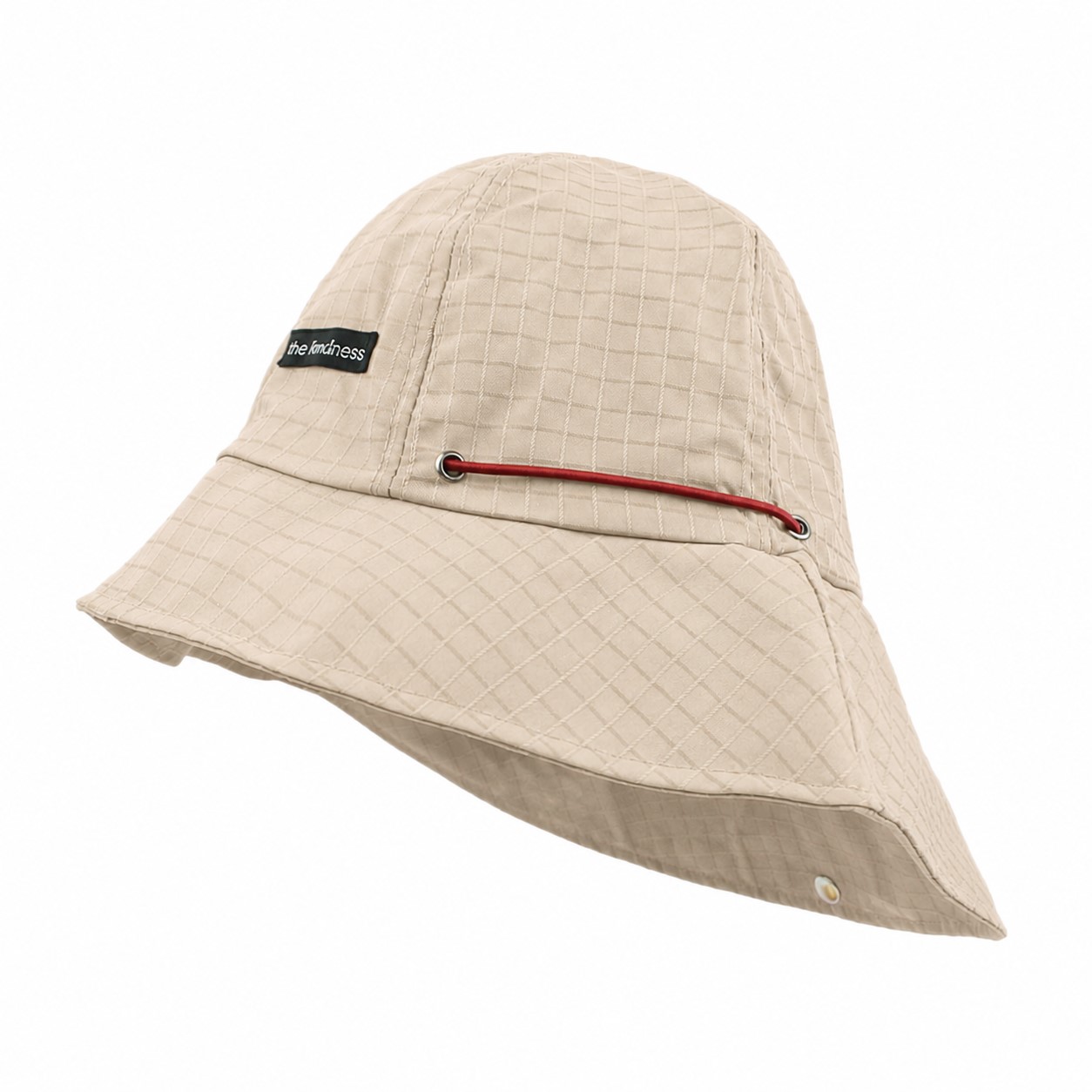 Polyester Foldable Bucket Shade Hat — Beige