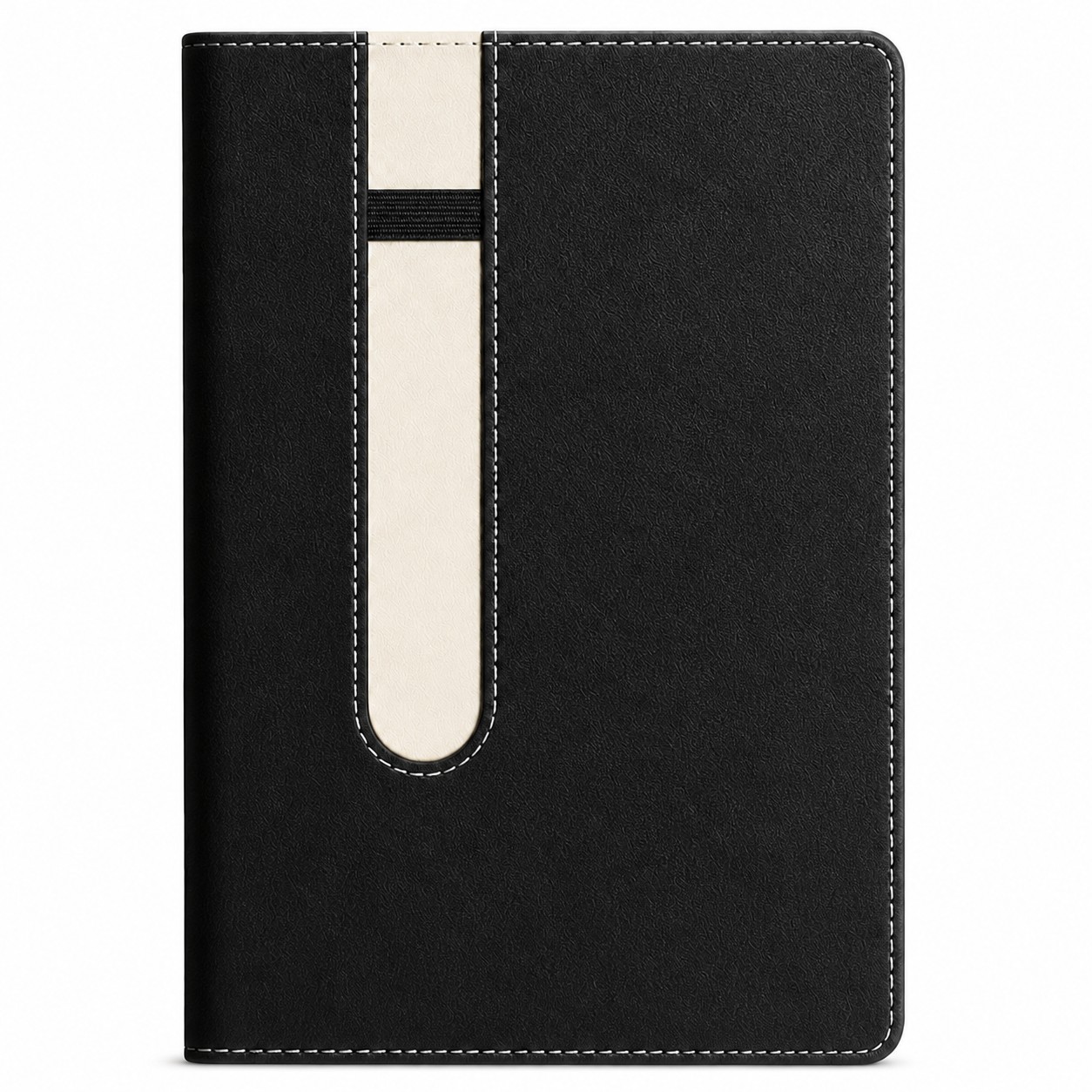 A5 PU Leather Journal With Pen — Black