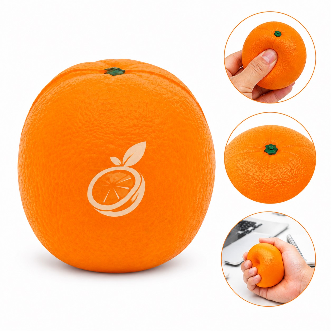 Orange Shaped PU Foam Stress Ball