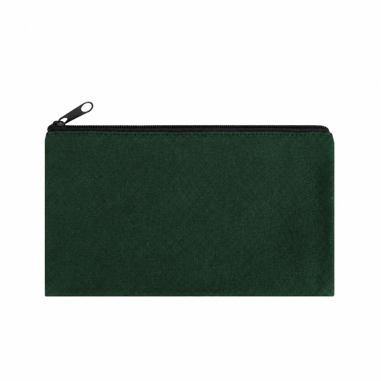 Zippered Storage Canvas Makeup Bag — Forest Green
