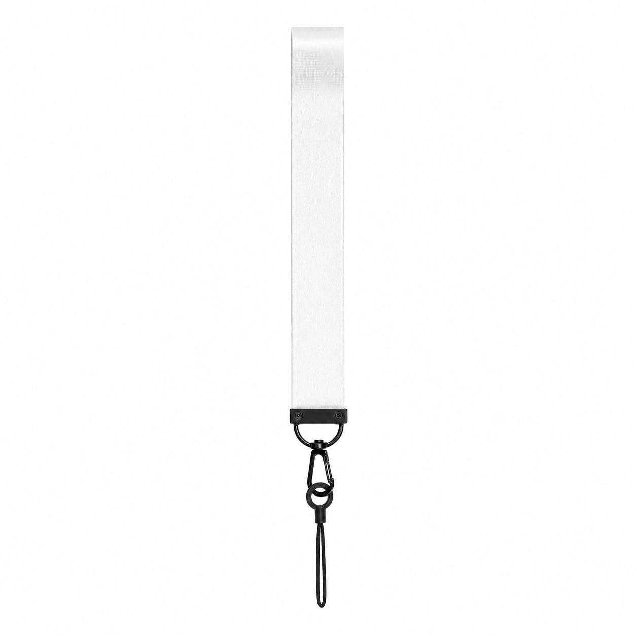 Polyester Lobster Claw Wrist Keychain — White