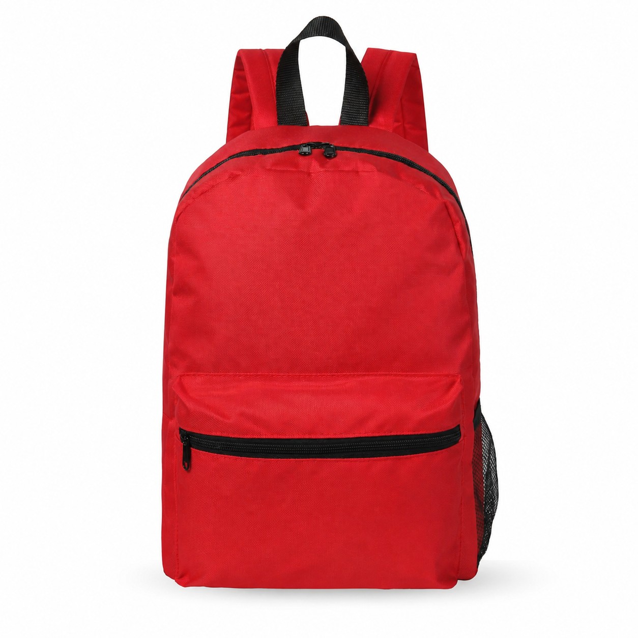 Zippered Storage Backpack — Red