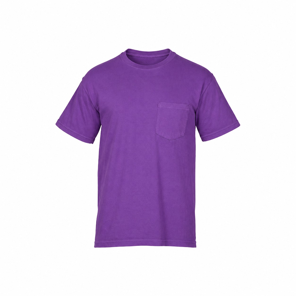 Garment Dyed Cotton Pocket Shirt — Purple