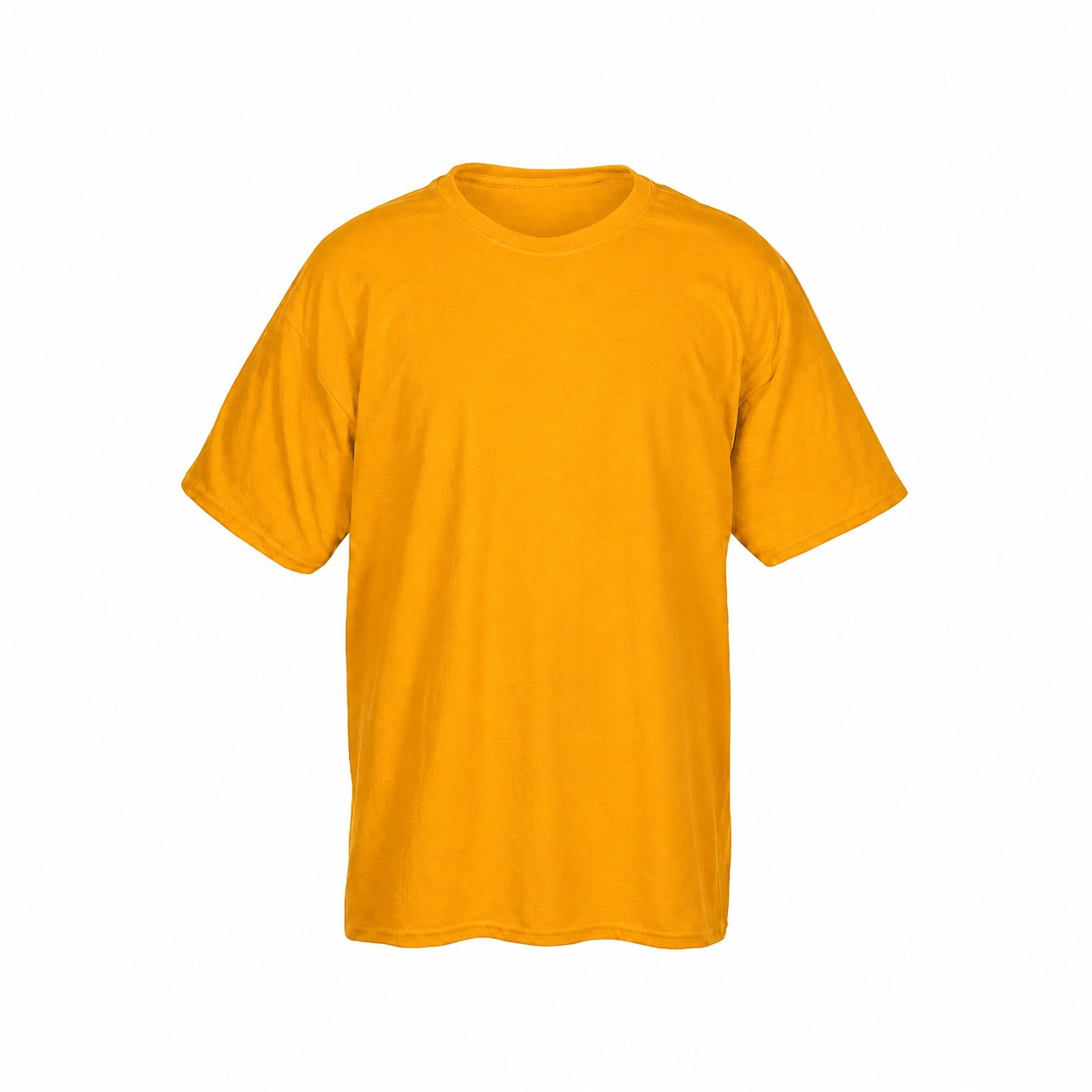 Cotton-Polyester Blend Crewneck T-Shirt — Gold