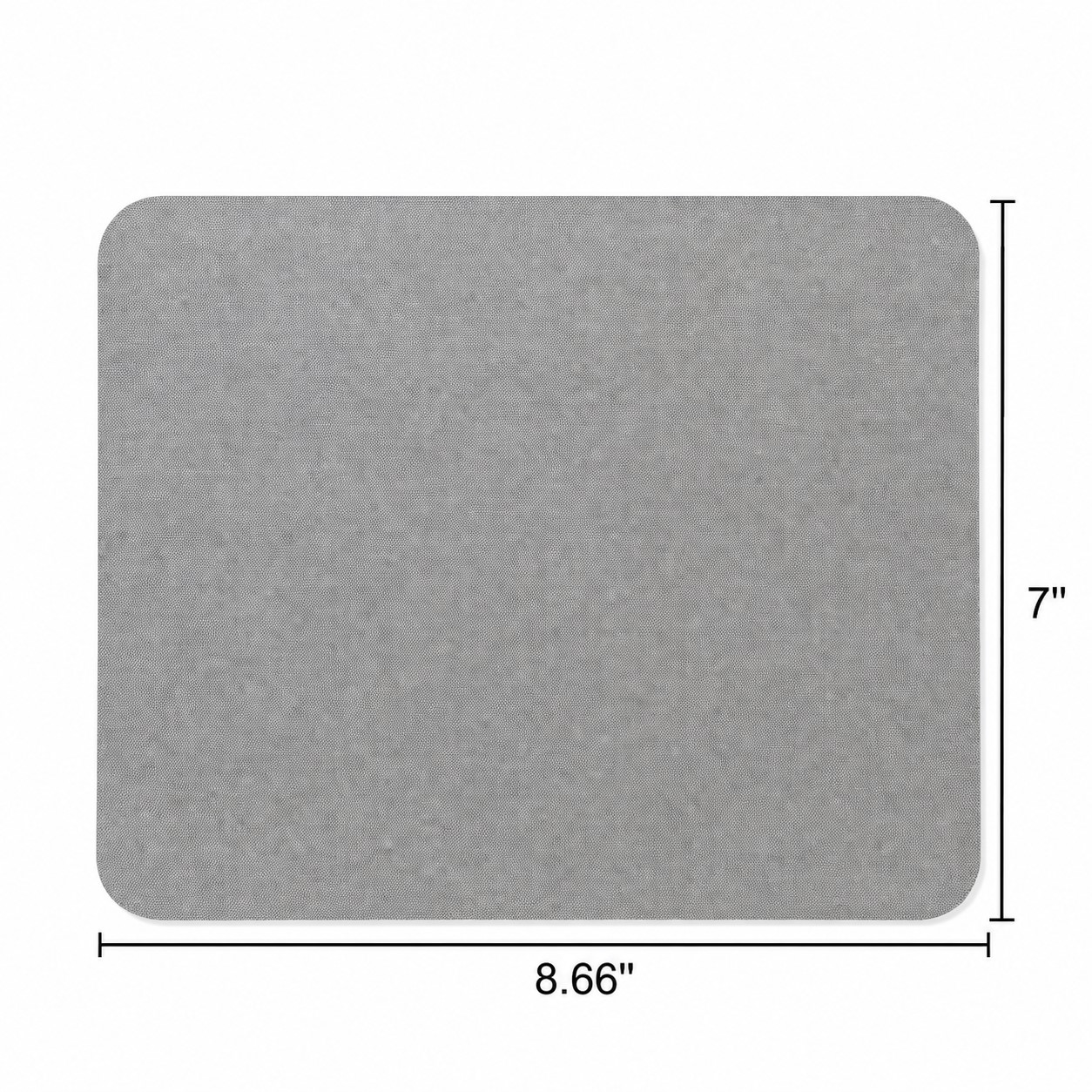Thin Fabric Mouse Pad With Rubber Base — Pewter Gray