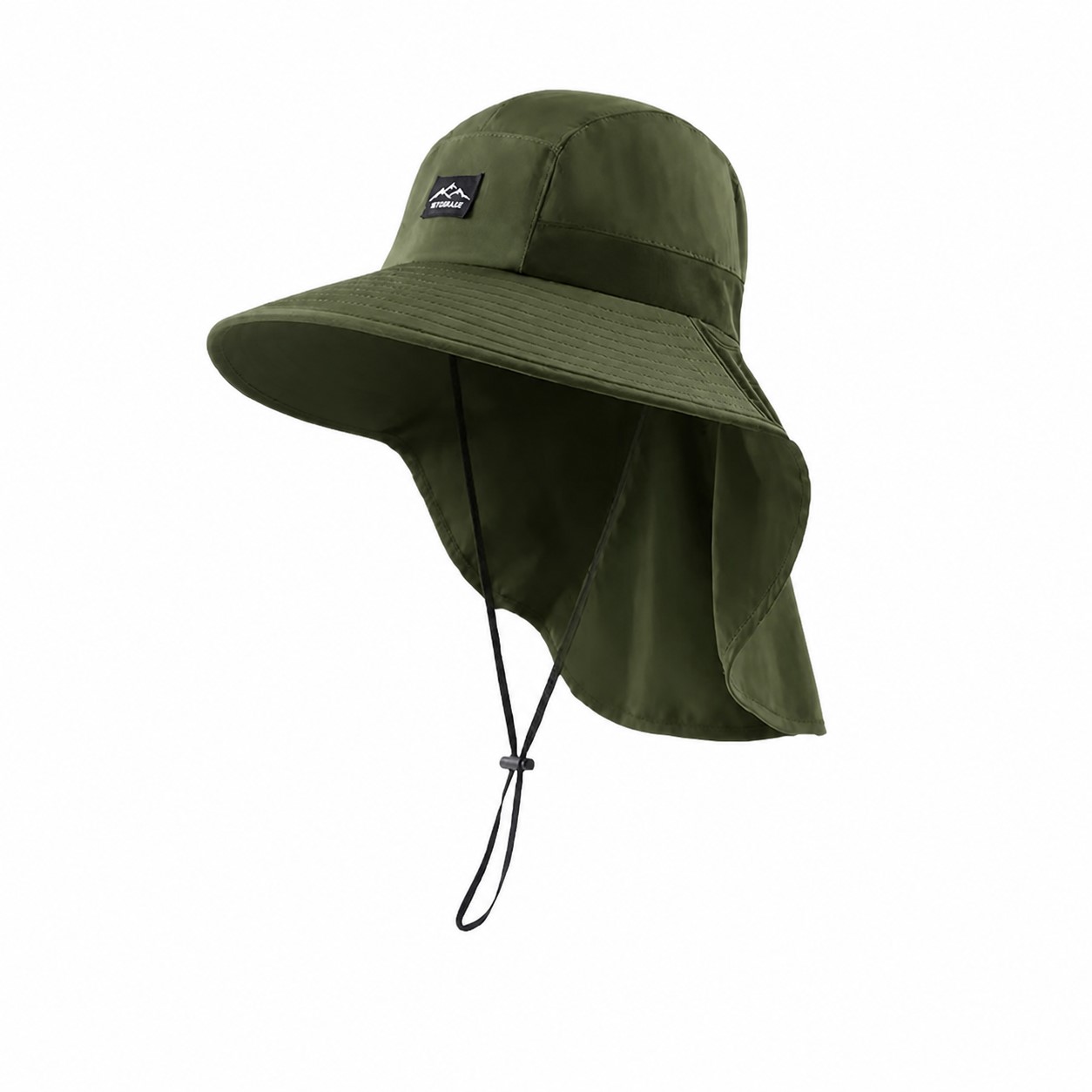 Polyester Neck Cover Boonie Hat — Army Green
