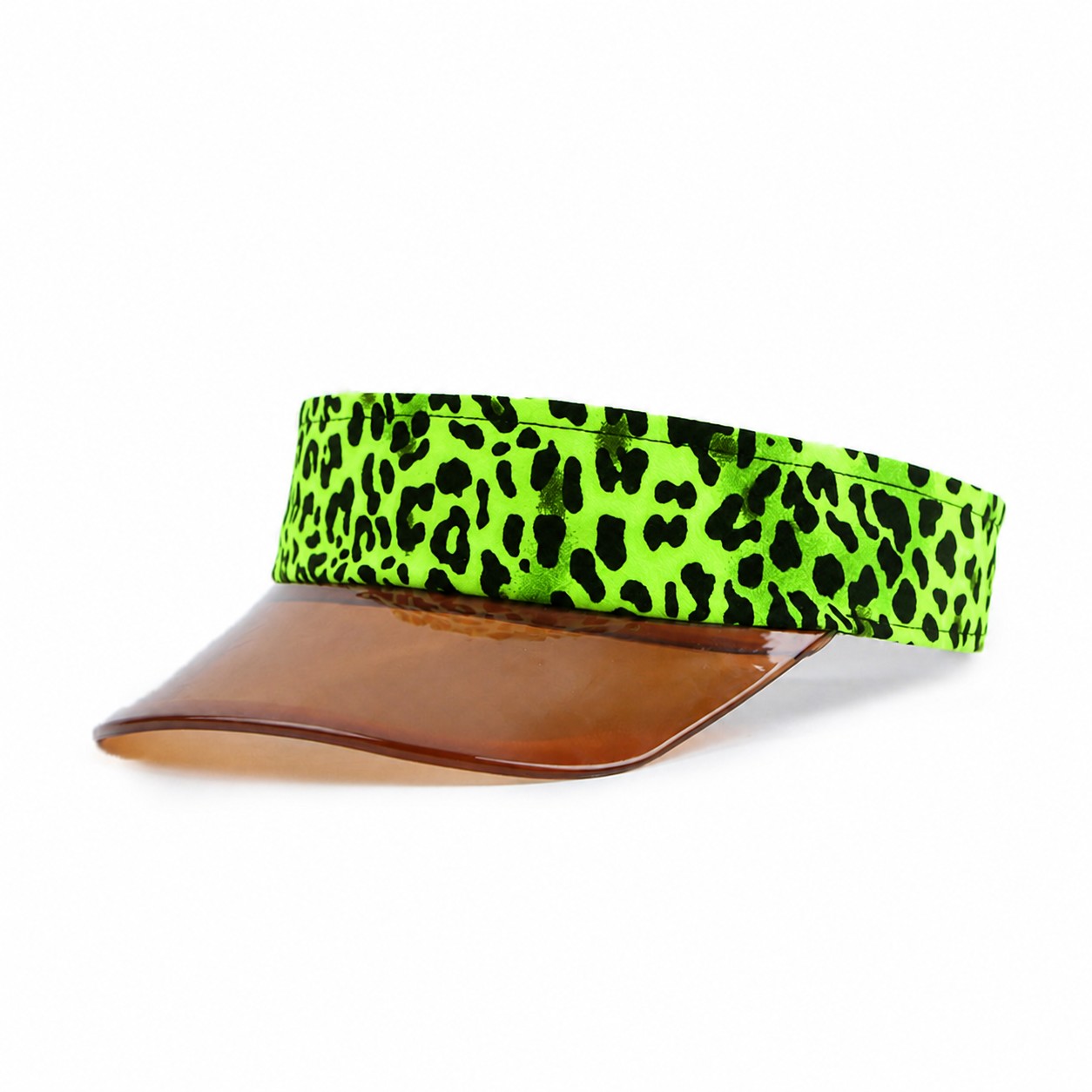 PVC Tinted Beach Visor Hat — Fluorescent Green