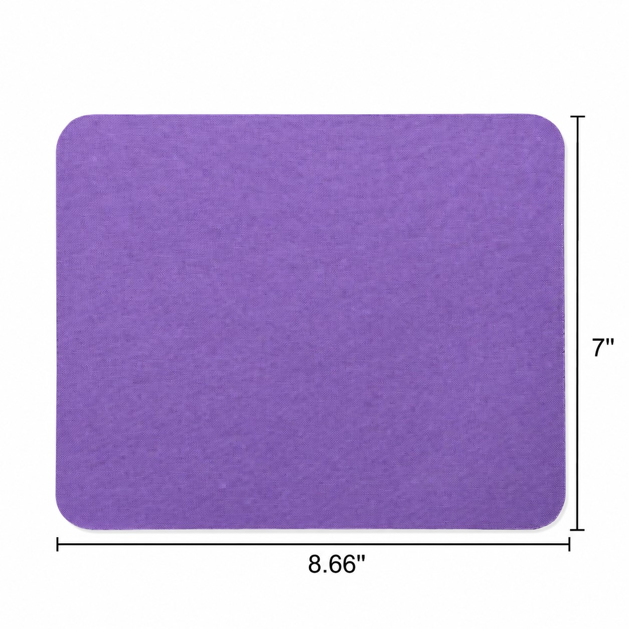 Thin Fabric Mouse Pad With Rubber Base — Purple