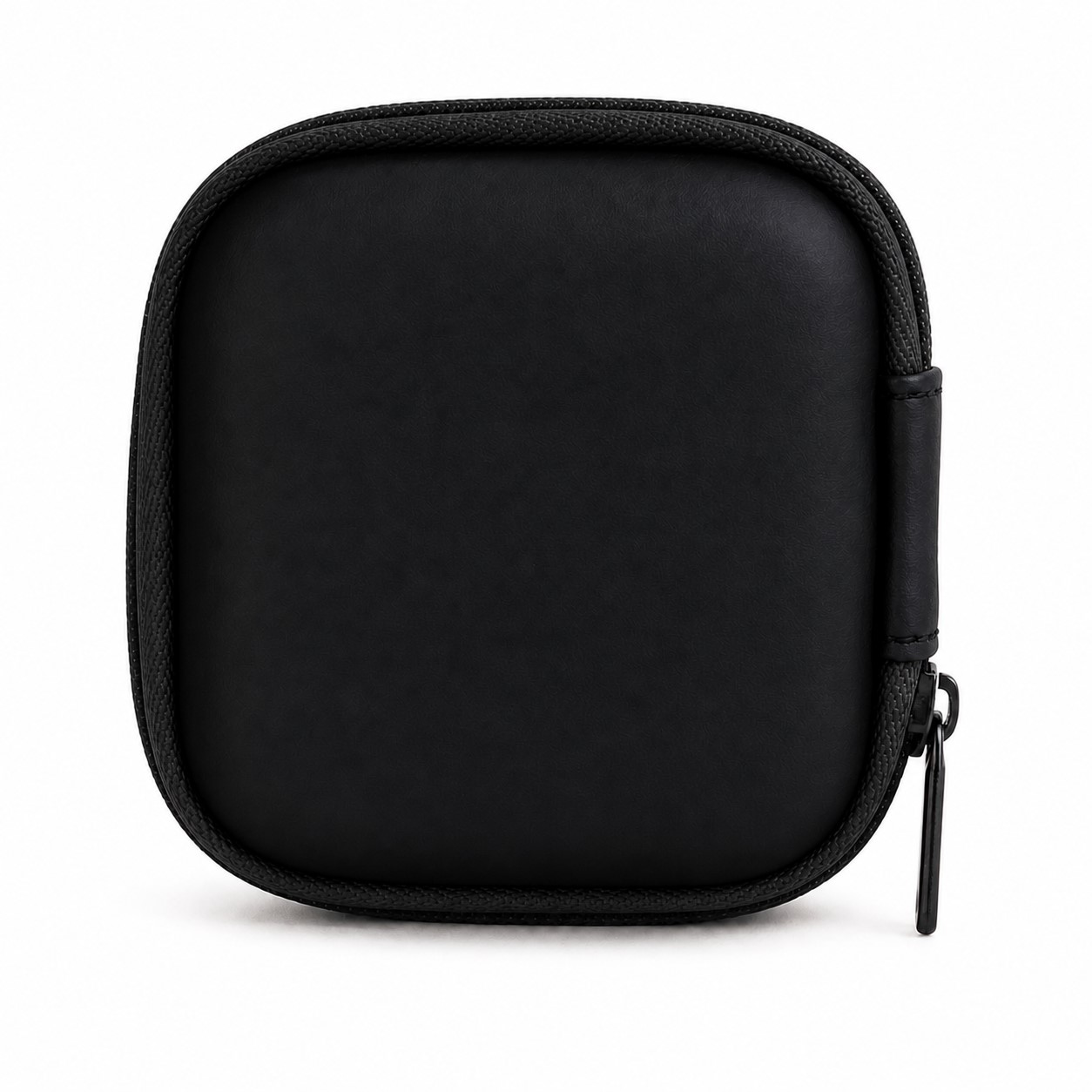 PU Earphone Cable Organizer Case — Black