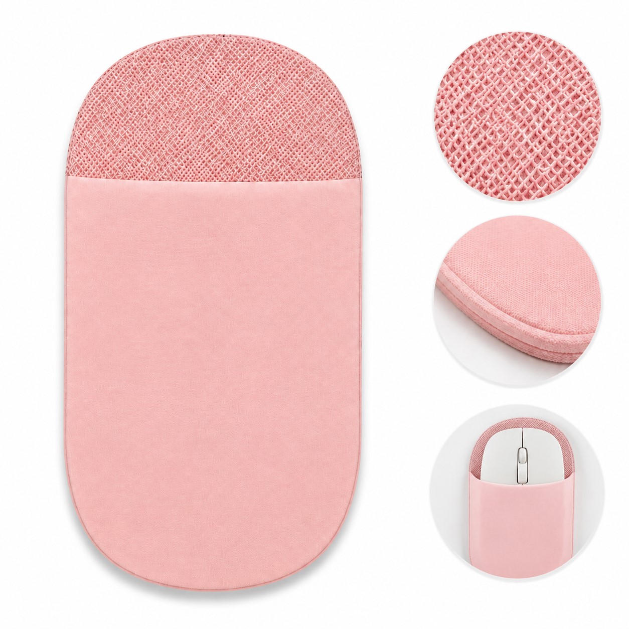 Self Adhesive Silicone Mouse Storage Pouch