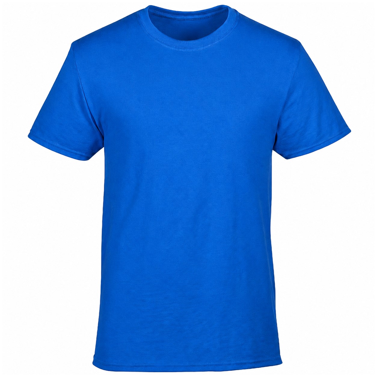 Cotton Polyester Short Sleeve T Shirt — Blue