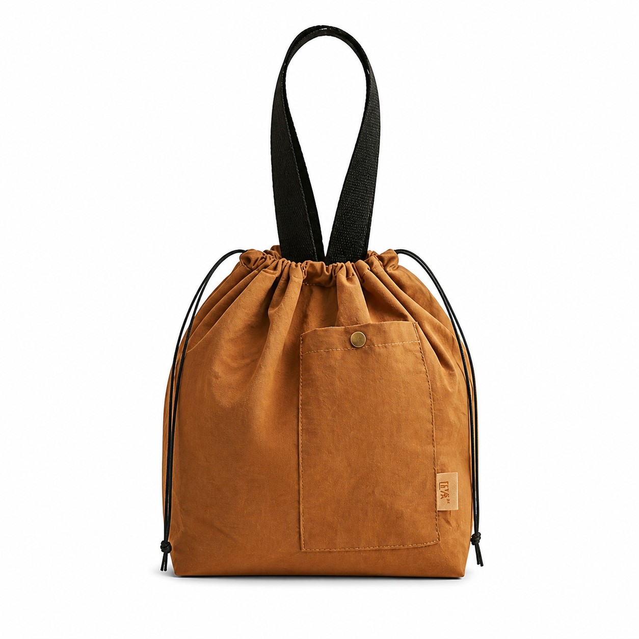 Insulated Nylon Drawstring Lunch Tote — view 2