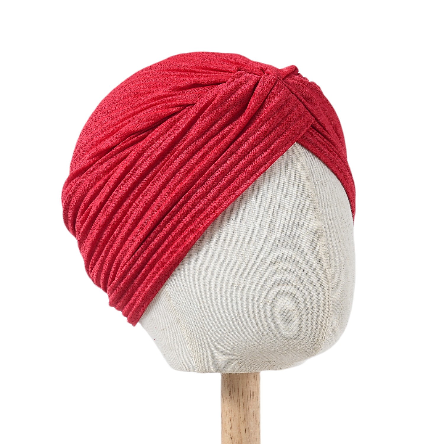 Pleated Polyester Turban Skullcap — view 2