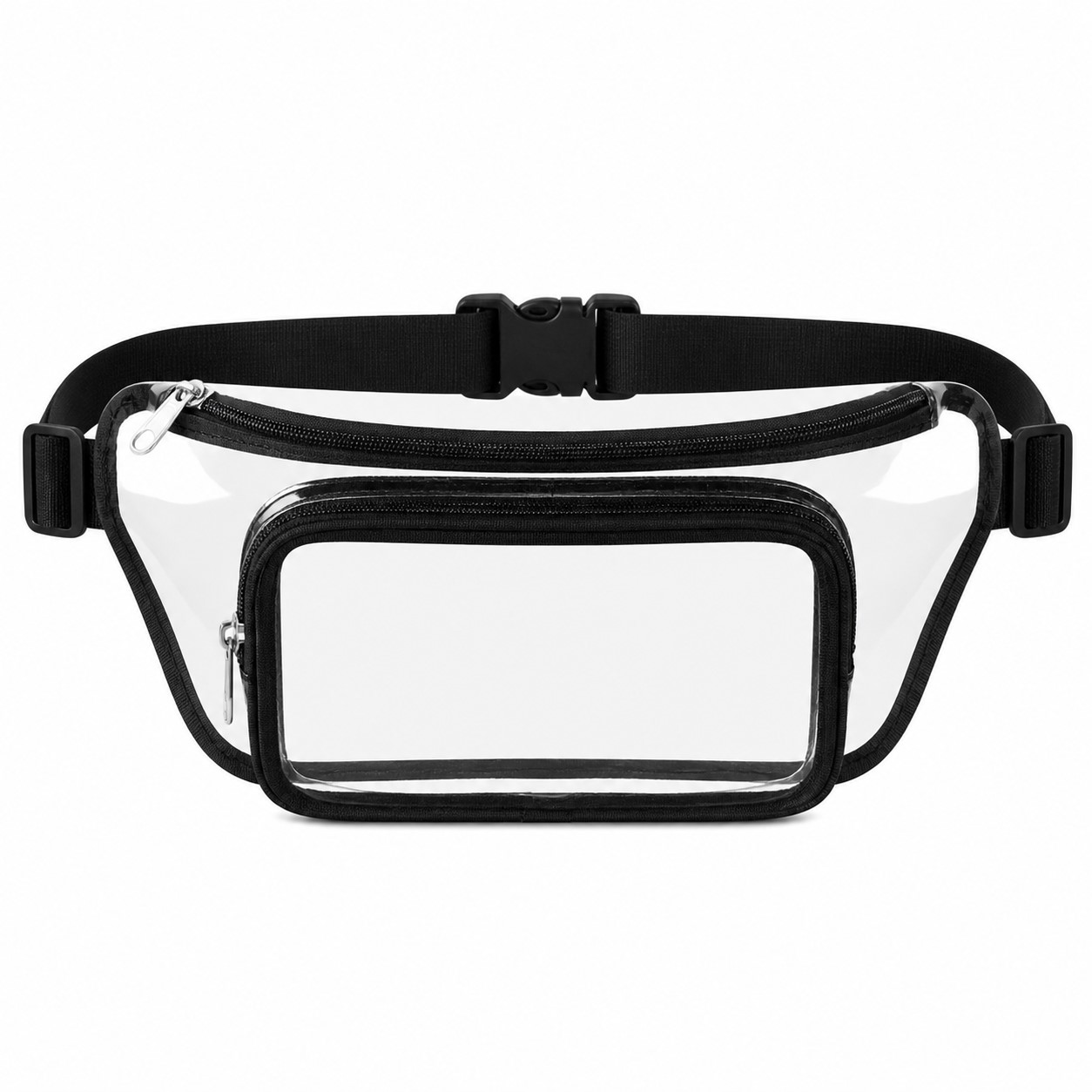 Clear PVC Two Compartment Fanny Pack — view 2