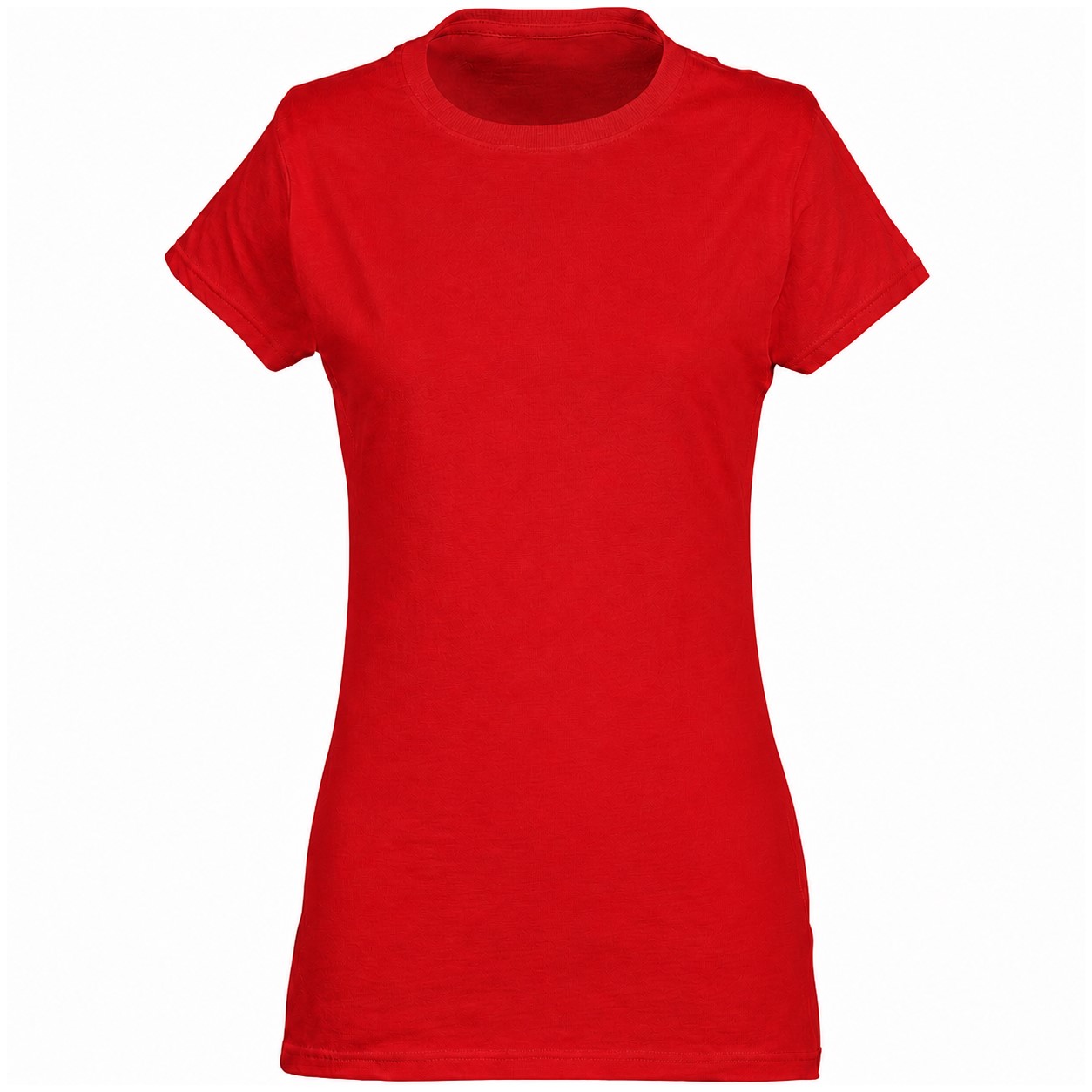 Ladies' Ringspun Cotton T-Shirt — Red