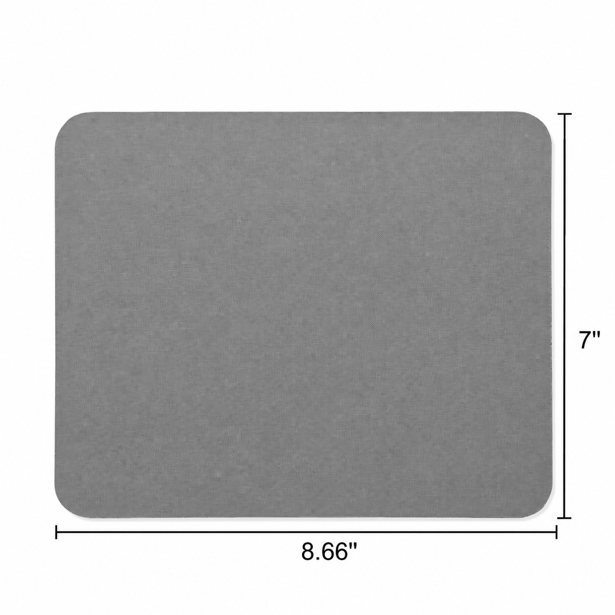 Fabric Mouse Pad With Rubber Foam Base — Gray
