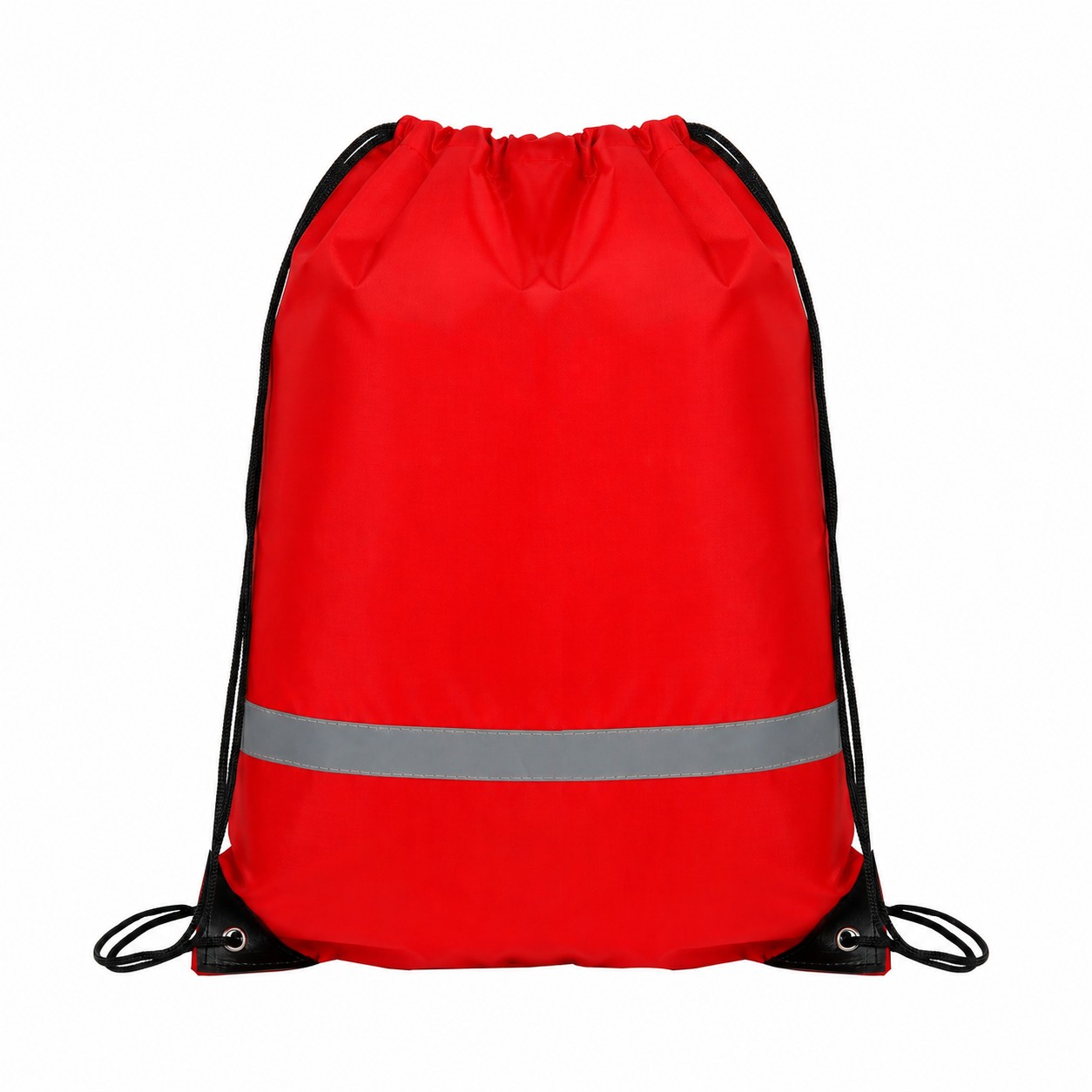 Metal Grommet Safety Drawstring Bag — Red