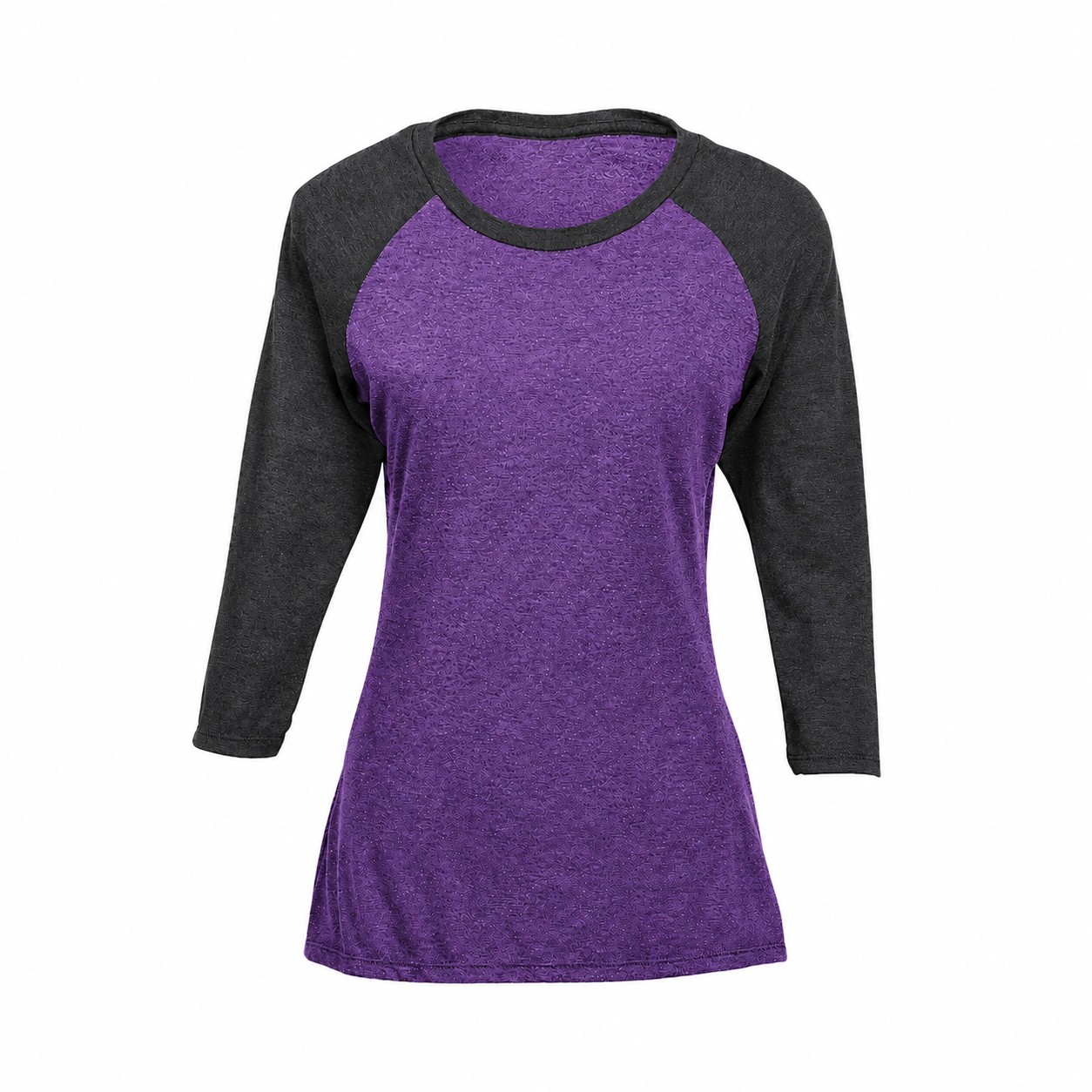 Ladies Tri Blend Raglan Baseball Tee — Purple